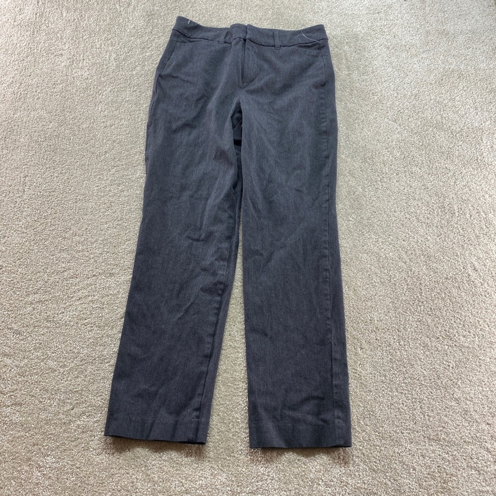 Old Navy Pixie Pants Womens 2 Gray High Rise Straight Leg Secret Smooth